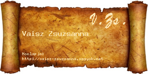 Vaisz Zsuzsanna névjegykártya